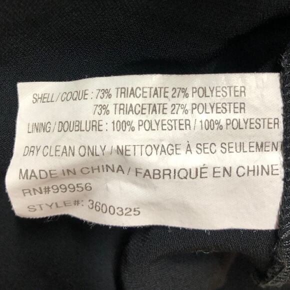 Shoshanna Waldorf Dress Cinched Waist Long Sleeve V-Neck Knee Length Black 4 - Picture 12 of 13